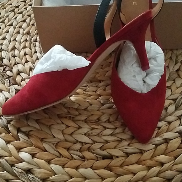 Joie red suede slingback. Purchased at full price - Picture 7 of 8
